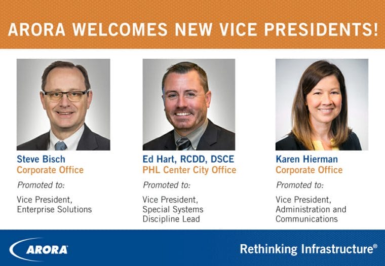 Arora Welcomes New Vice Presidents