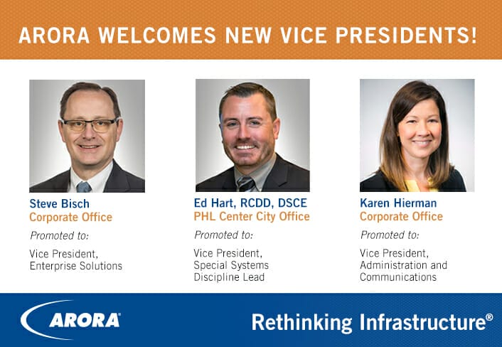 Arora Welcomes New Vice Presidents